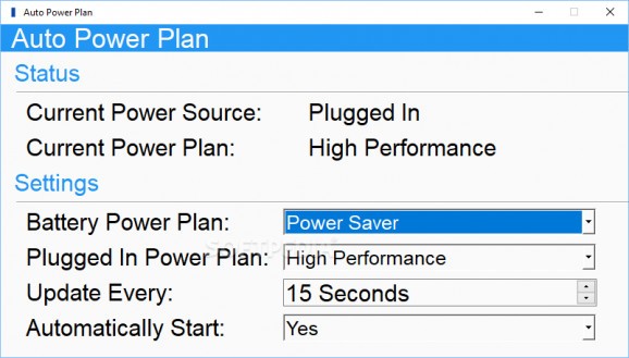 Auto Power Plan screenshot