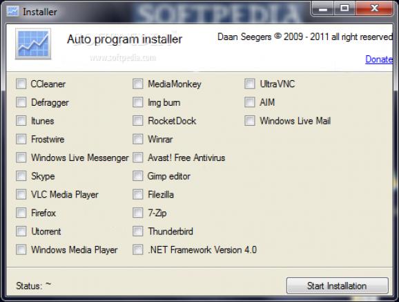 Auto program installer screenshot