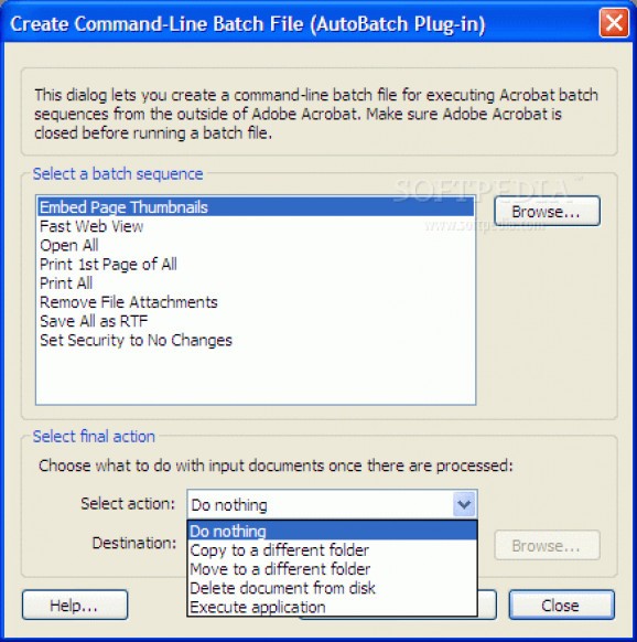 AutoBatch Plug-in for Adobe Acrobat screenshot