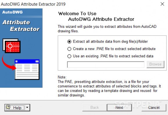 AutoDWG Attribute Extractor screenshot