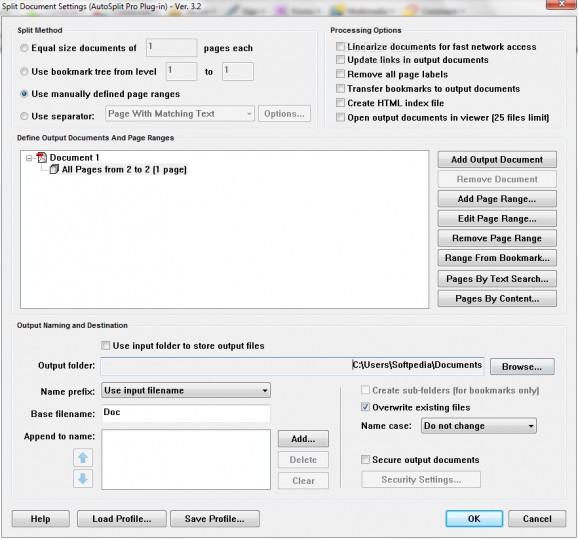 AutoSplit Pro Plug-in for Adobe Acrobat screenshot
