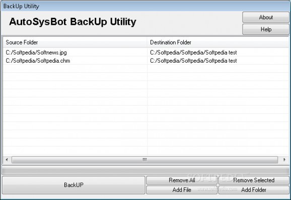 BackUp Utility screenshot