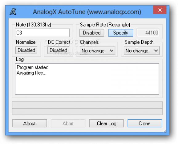 AnalogX AutoTune screenshot