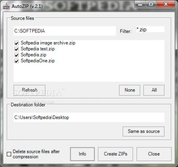AutoZIP screenshot