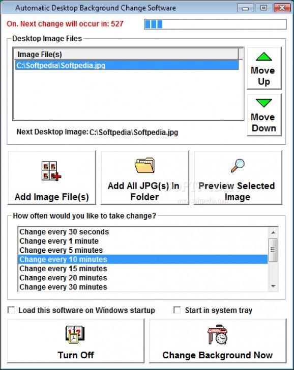 Automatic Desktop Background Change Software screenshot