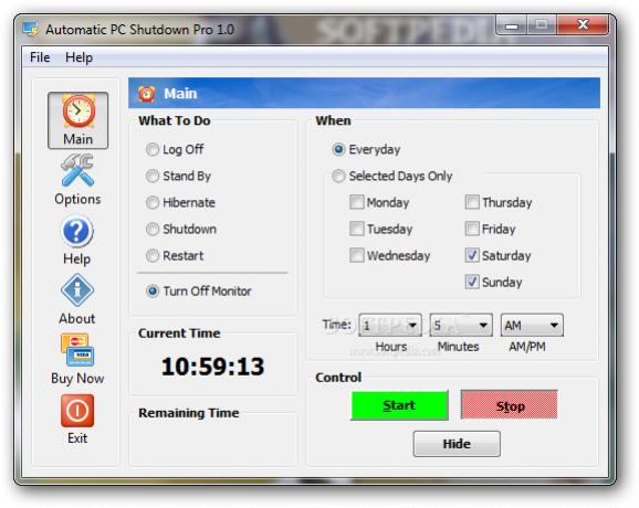 Automatic PC Shutdown Pro screenshot