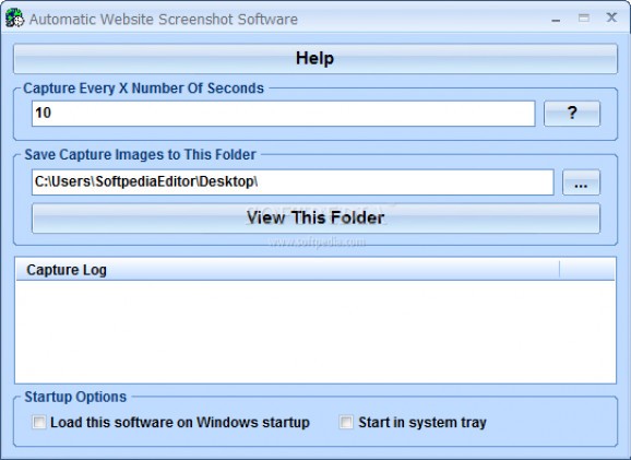 Automatic Website Screenshot Software screenshot