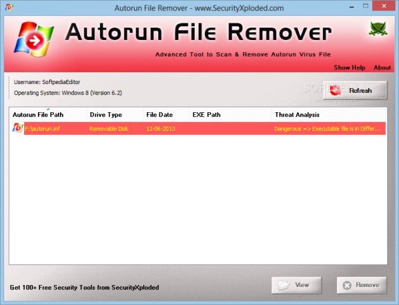 Autorun File Remover Portable screenshot