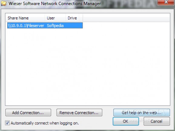 Autoshares Network Connection Manager screenshot