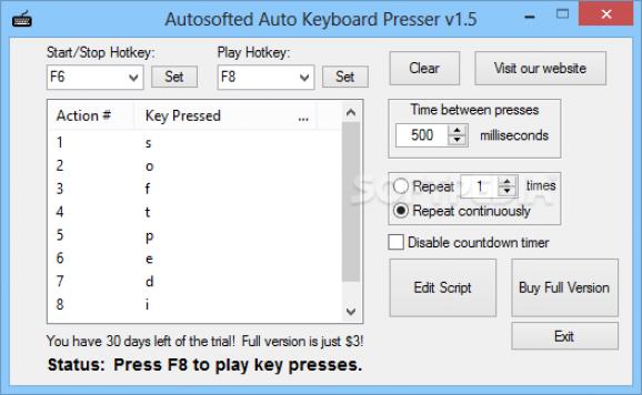 Autosofted Auto Keyboard Presser screenshot