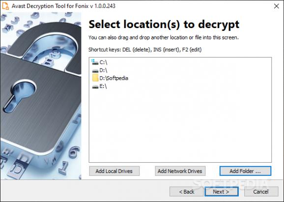 Avast Decryption Tool for Fonix screenshot