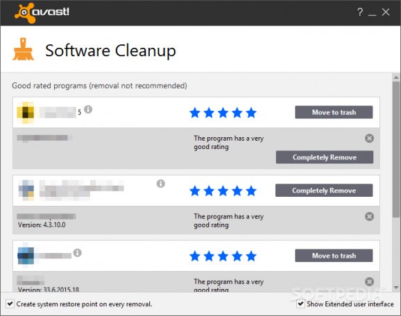 Avast Software Cleanup screenshot