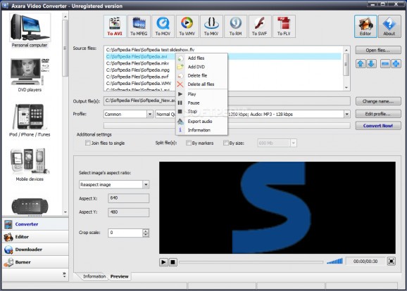 Axara Video Converter screenshot