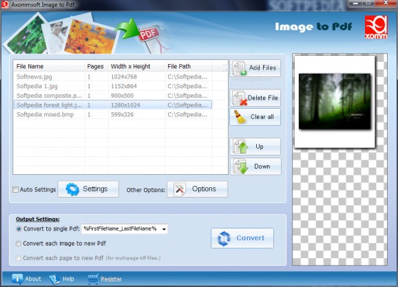 Axommsoft Image to PDF screenshot