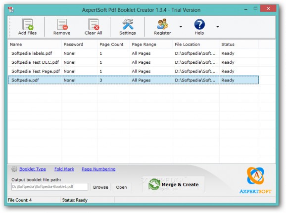 AxpertSoft Pdf Booklet Creator screenshot