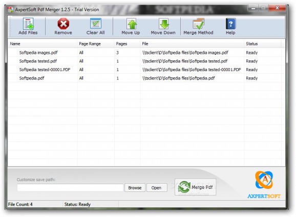 AxpertSoft Pdf Merger screenshot