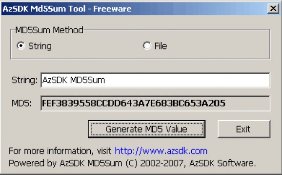 AzSDK MD5Sum screenshot