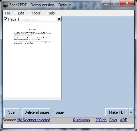 Scan2PDF screenshot