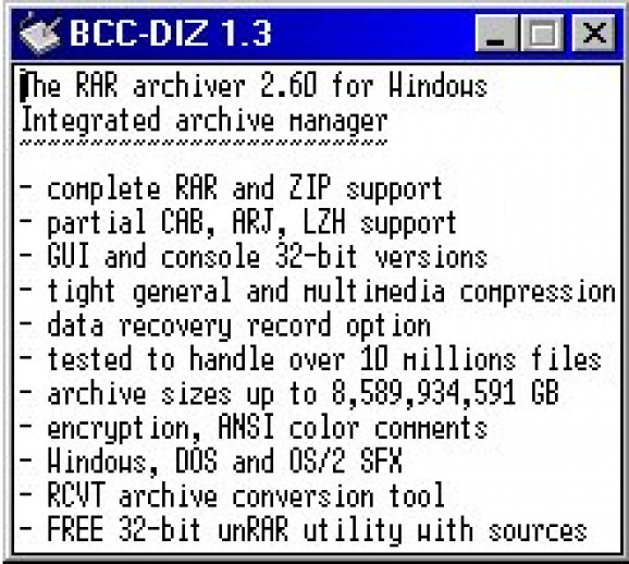BCC-DIZ screenshot