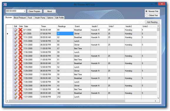 BG Tracker.NET screenshot