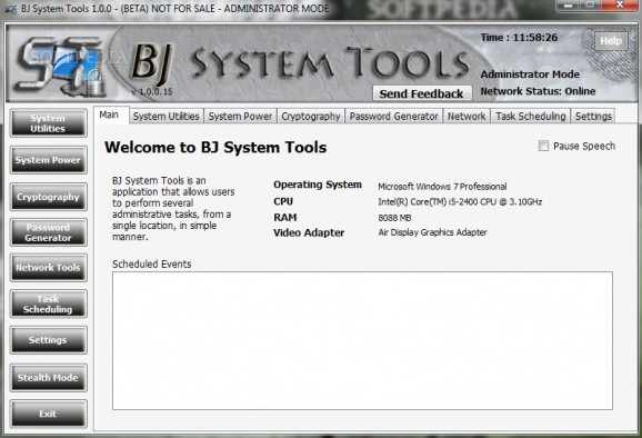 BJ System Tools screenshot