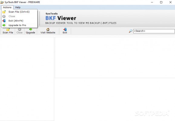 SysTools BKF Viewer screenshot