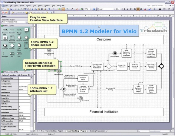 BPMN 1.2 Modeler for Visio screenshot