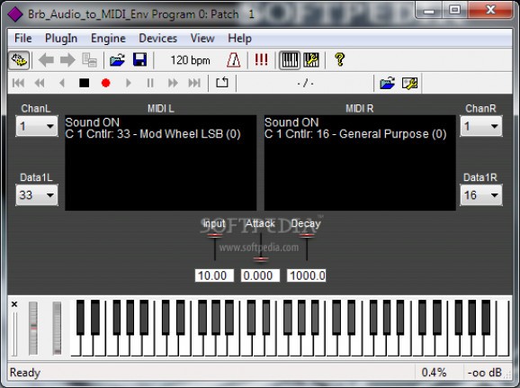 BRB Audio to MIDI Env screenshot