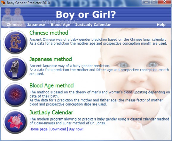 Baby Gender Predictor 2010 screenshot