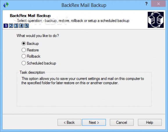 BackRex Mail Backup screenshot