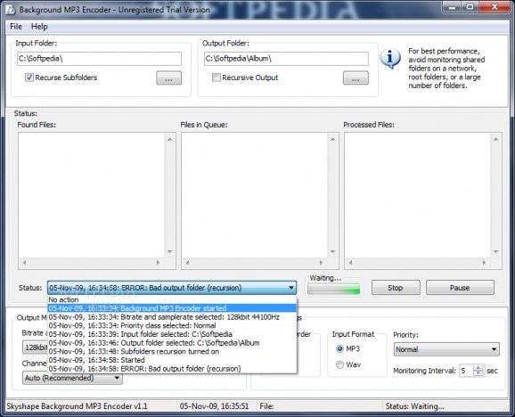 Background MP3 Encoder screenshot