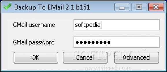 Backup To EMail screenshot