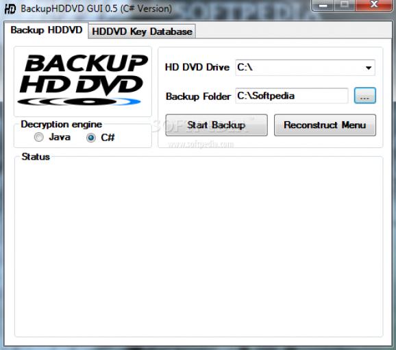 BackupHDDVD screenshot