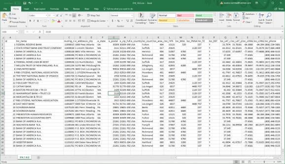 Bank Routing Numbers Database screenshot