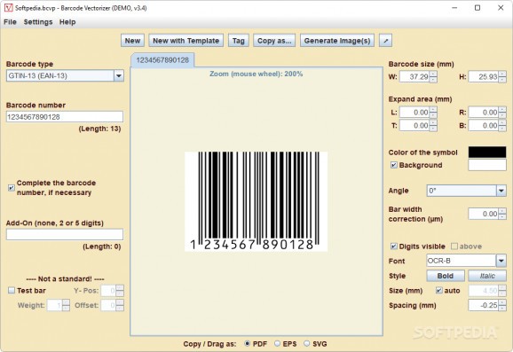 Barcode Vectorizer screenshot