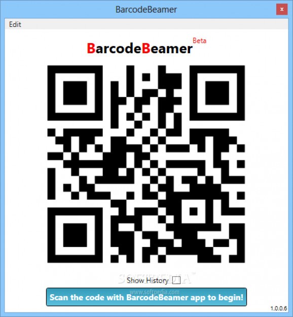 BarcodeBeamer screenshot