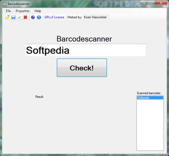 Barcodescanner screenshot