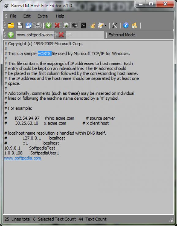 BarevTM Host File Editor screenshot