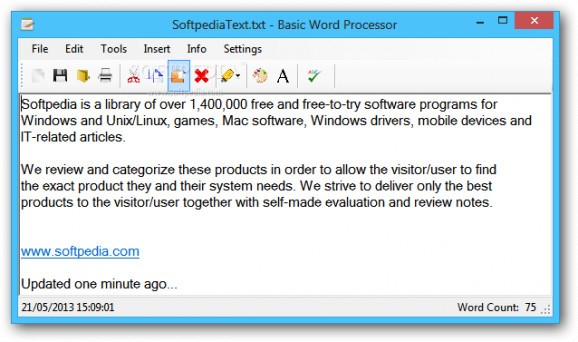 Basic Word Processor screenshot