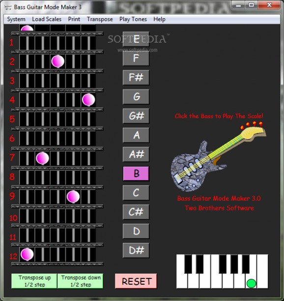 Bass Guitar Mode Maker screenshot