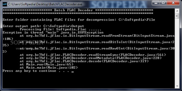 Batch FLAC Decoder screenshot