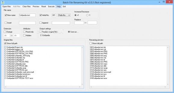 Batch File Renaming Kit screenshot