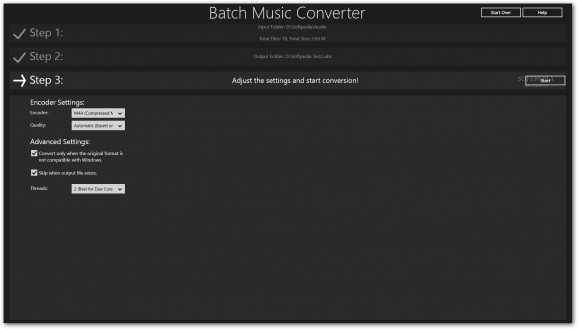 Batch Music Converter screenshot