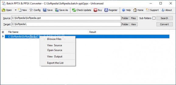 Batch PPTX and PPSX Converter screenshot