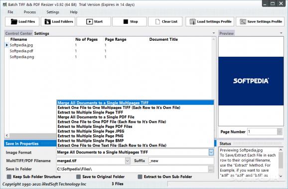 Batch TIFF & PDF Resizer screenshot