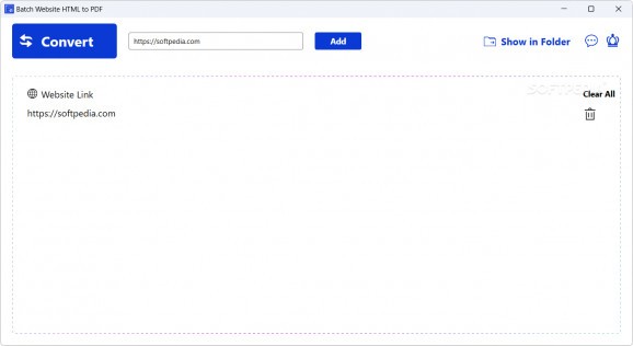 Batch Website HTML to PDF screenshot