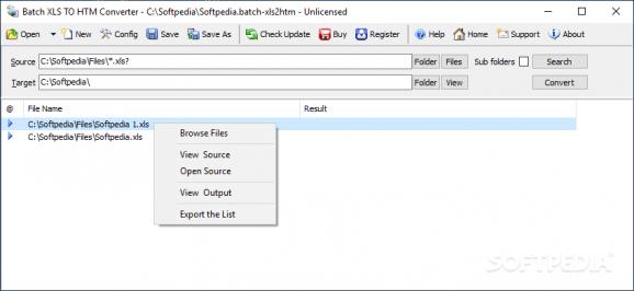 Batch Excel to HTML Converter screenshot