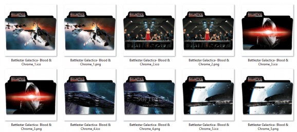 Battlestar Galactica Blood and Chrome Icons screenshot