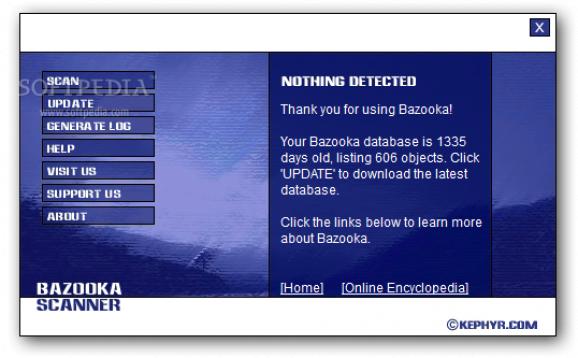 Bazooka Adware and Spyware Scanner screenshot