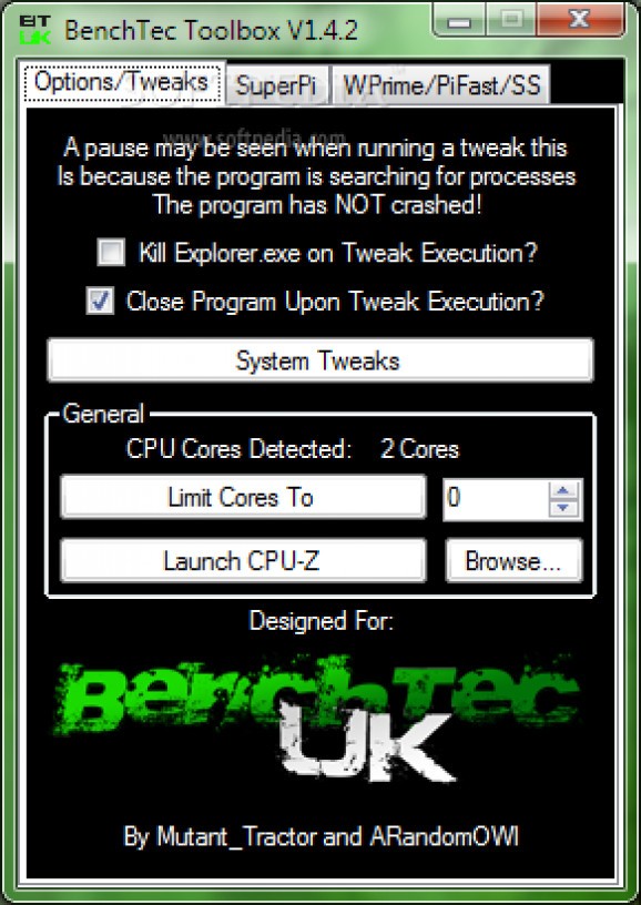 BenchTec Toolbox screenshot